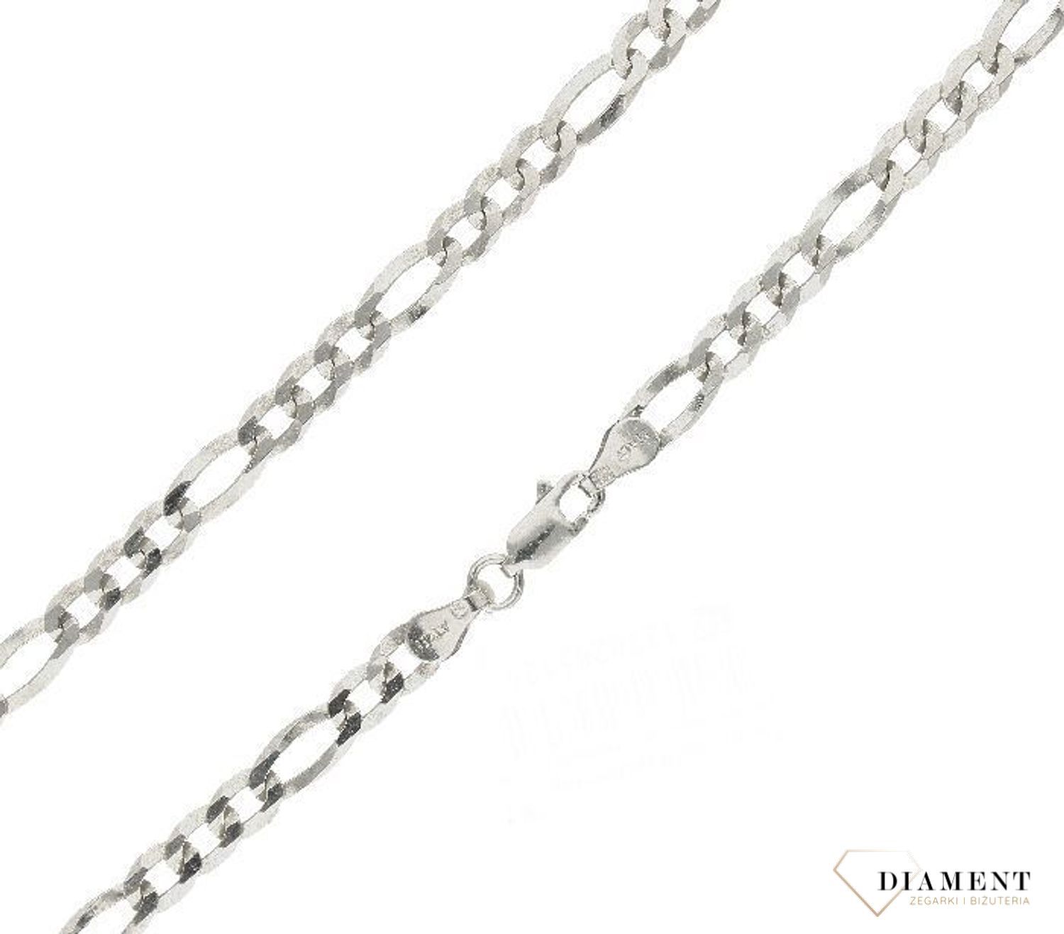 Łańcuszek srebrny rodowany 925 figaro DIA-LAN-565165R-120-925  (1).jpg